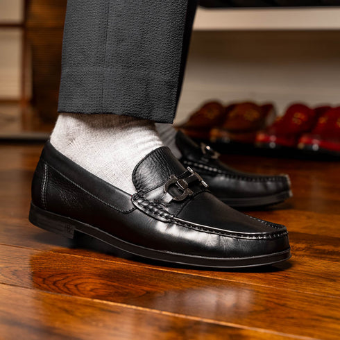 Marco Di Milano Atrani Black Calf Bit Loafer
