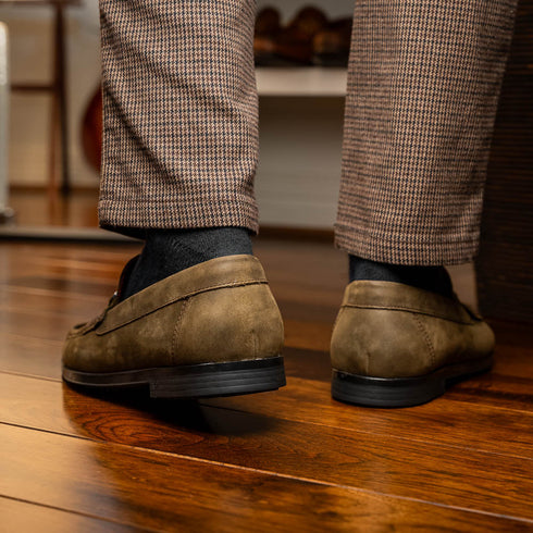 Marco Di Milano Atrani Crazy Olive Calf Bit Loafer