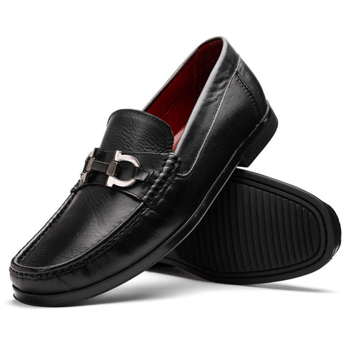 Marco Di Milano Atrani Black Calf Bit Loafer