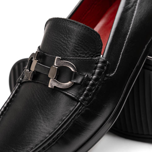 Marco Di Milano Atrani Black Calf Bit Loafer