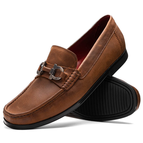 Marco Di Milano Atrani Crazy Tan Calf Bit Loafer