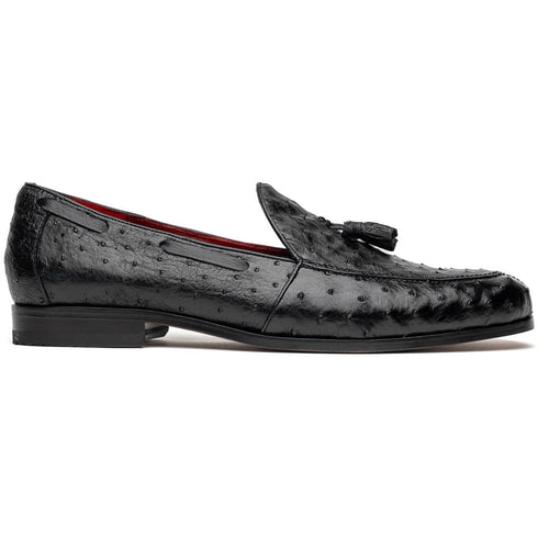 Aubiere Black Ostrich Loafer