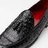 Marco Di Milano Aubiere Black Ostrich Quill Tassel Loafers