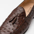 Marco Di Milano Aubiere Brown Ostrich Quill Tassel Loafers