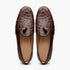 Marco Di Milano Aubiere Brown Ostrich Quill Tassel Loafers