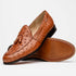 Marco Di Milano Aubiere Cognac Ostrich Quill Tassel Loafers