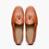 Marco Di Milano Aubiere Cognac Ostrich Quill Tassel Loafers