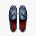 Marco Di Milano Aubiere Navy Blue Ostrich Quill Tassel Loafers