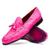 Marco Di Milano Aubiere Pink Ostrich Quill Tassel Loafers