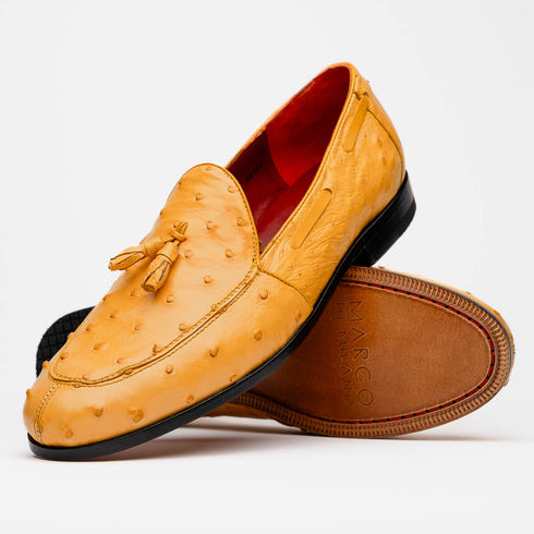 Marco Di Milano Aubiere Buttercup Ostrich Quill Tassel Loafers