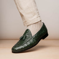 Marco Di Milano Aubiere Forest Green Leather Loafers