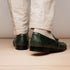 Marco Di Milano Aubiere Green Ostrich Quill Tassel Loafers