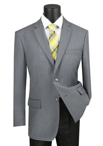 (40R, 40L, 48L, 52R) Regular Fit Blazer 2 Button in Medium Gray