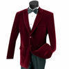 Velvet Regular Fit Fashion Jacket in Wine