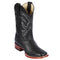 Los Altos Boots - Mens Dress Cowboy Boot - Low Priced Square Toe Stingray Boots- in Black