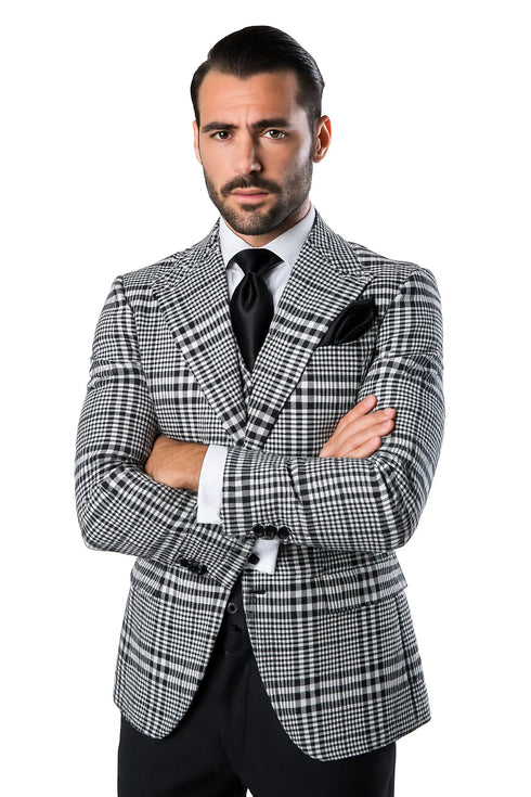 One Button 3 Piece Suit by Rossiman