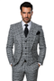 One Button 3 Piece Suit by Rossiman