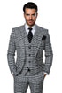 One Button 3 Piece Suit by Rossiman