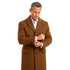 Copper Color Vicuna Vitali Light Brown Wool Long Overcoat