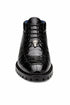 Belvedere Gallardo Men's Shoes Black Exotic Caiman Crocodile Derby Split-toe Boots