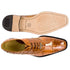 Belvedere Mare Camel Genuine Eel Ostrich Leg Shoes