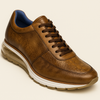 Belvedere Todd Men's Shoes Antique Brandy Exotic Genuine Ostrich Casual Sneakers