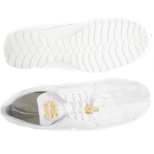 Belvedere Titan Black/White Crocodile & Calfskin Sneakers