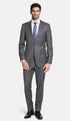 Bertolini 2PC Gray Two-button Suit Wool & Silk