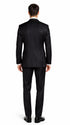 Bertolini 3Pc Wool & Silk Solid Black Suit