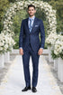 Bertolini Wool & Silk 2Pc French Blue Suit