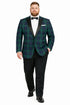 Big and Tall Holiday Jackets - Christmas Tartan Plaid Sport Jacket For Big Man in Color Green and Blue Tartan Scottish Pattern