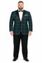 Big and Tall Holiday Jackets - Christmas Tartan Plaid Sport Jacket For Big Man in Color Green and Blue Tartan Scottish Pattern