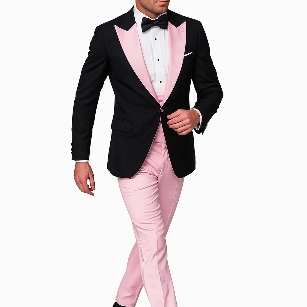 strapless open back dress Black And Pink suit