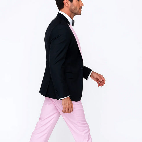 Black And Pink suit - Tuxedo