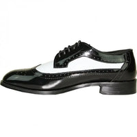 Black & White Wingtip Men's Tuxedo Shoes – Vintage Gatsby Spat Dress Shoes