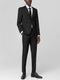 Mens Modern Classic Black Birdseye Two Button Suit