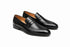 Black Burnished Calfskin Penny Loafer By Mezlan Made In Spain Brand