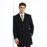 Black Cashmere Blend Pronto Moda 3 Button 'Ram' - Cashmere Topcoat - Mens Cashmere Overcoat - Cashmere Coat