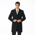 Black Cashmere Blend Pronto Moda 3 Button 'Ram' - Cashmere Topcoat - Mens Cashmere Overcoat - Cashmere Coat