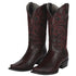 Black Cherry Ostrich Leg Cowboy Boots
