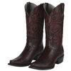 Black Cherry Ostrich Leg Cowboy Boots