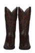 Black Cherry Ostrich Leg Cowboy Boots