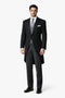 Cutaway Tuxedo - Black Peak Lapel Long Single Breasted Suit Perfect For Wedding or Musicians