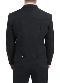 Black Western Suit Set for Men – Stylish Formal Wedding and Business Suit