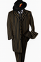 Black And Gold Stripe Suit - Vested Suit