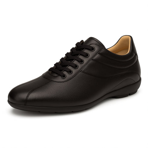 Mens Mezlan Luka Calf & Deerskin Sneaker in Black