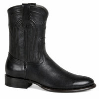 Men's Los Altos Original Leather Boots Roper Toe - Black 692105