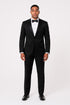 Black Satin Tuxedo Set – 4-Piece Style for Weddings & Proms