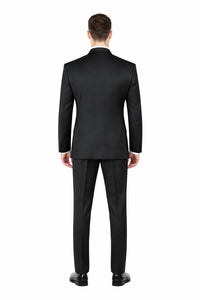 Black Tuxedo - Mens Wedding Suit - Collar Suit in Black Prom Suit