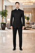 Black Tuxedo - Mens Wedding Suit - Collar Suit in Black Prom Suit